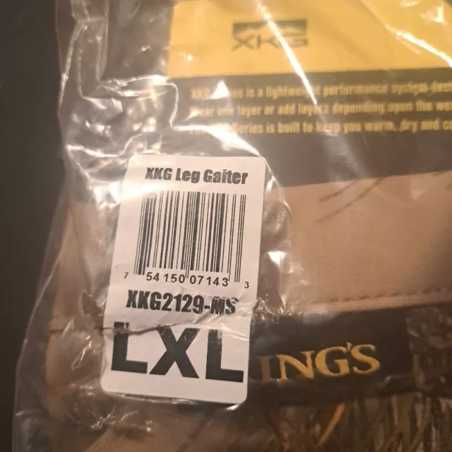 KING'S CAMO Unisex XKG Water Resistant 3 Layer Leg Gaiters, L/XL 2