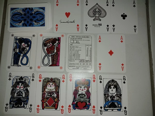 Jeu de cartes d'artiste LUZZATI thème voitures