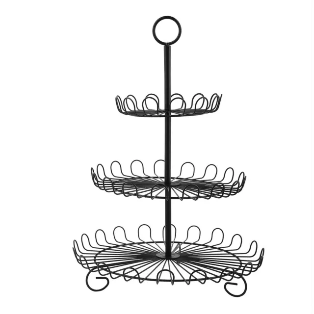 3 Tier Iron Round Cake Stand Cupcake Holder Dessert Rack Party Party Tea Cake UK