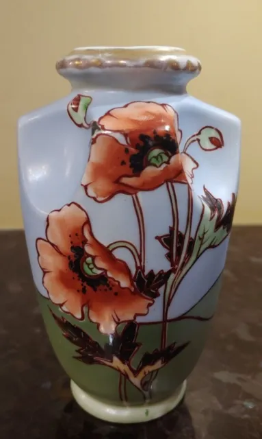 Vintage Nippon Morimura Finish Vase | Antique Hand Painted 6 inches