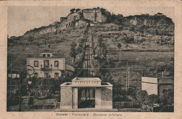 1941 ORVIETO Funicolare Stazione inferiore Terni Cartolina 