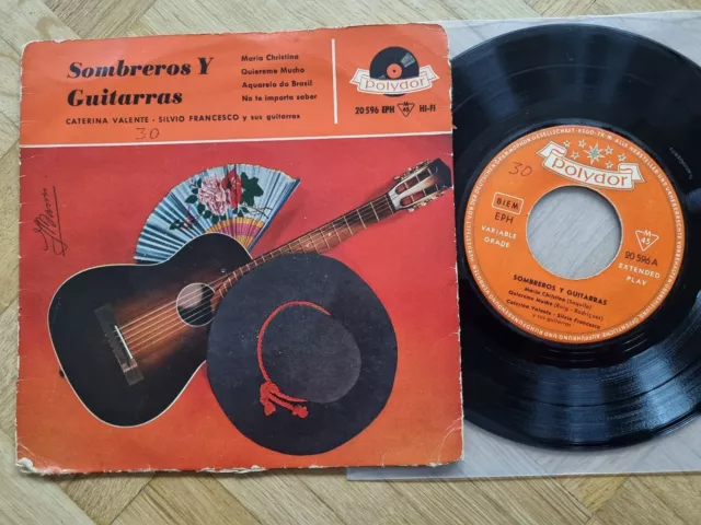 Caterina Valente/ Silvio Francesco - Sombreros y guitarras 7'' Vinyl Germany