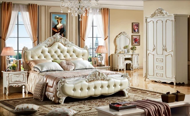 Chambre à Coucher Meuble Set Lit + 2x Table de Chevet Penderie Armoire 3tlg