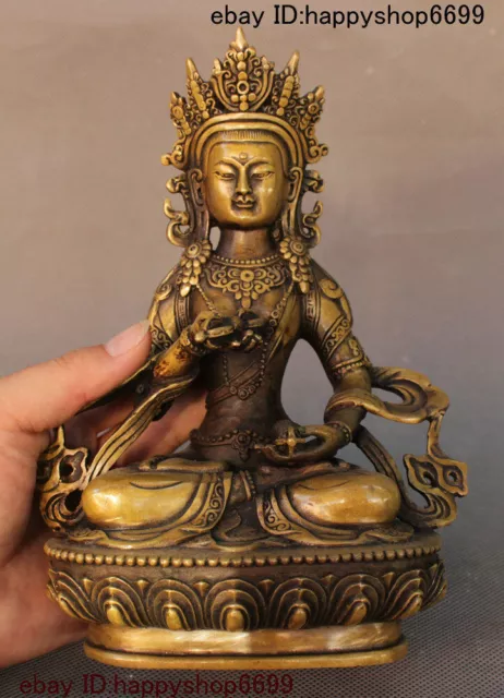 8" Tibetan Buddhism Temple Bronze Vajradhara Vajrabhairava Goddess Buddha Statue