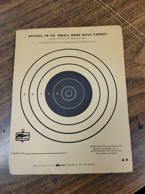 KMART OFFICIAL 50 Yd Small Bore Rifle Target 18 Pcs Me550 R2t2 12 KMART OFFICIAL 50 Yd Small Bore Rifle Target 18 Pcs Me550 R2t2 12