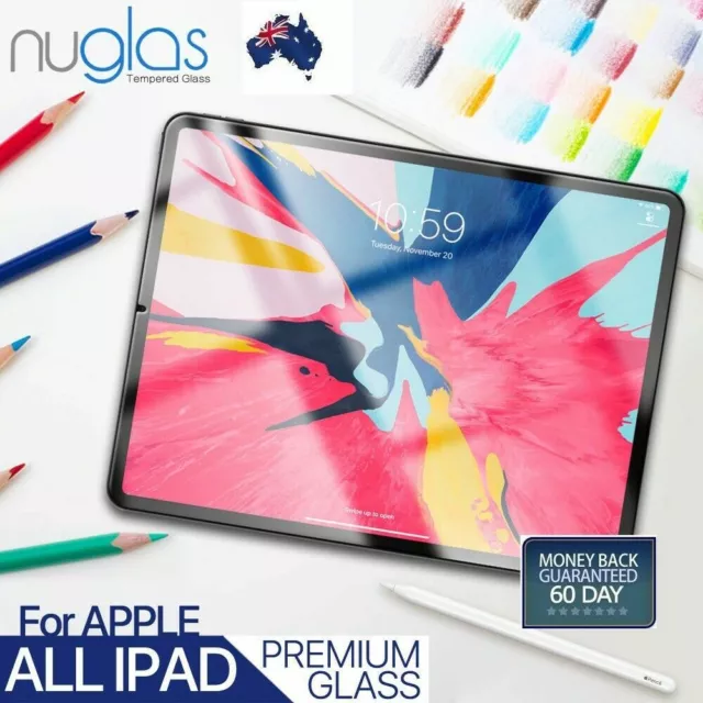 GENUINE NUGLAS Tempered Glass Screen Protector For Apple iPad 10.2 Gen 7,8,9