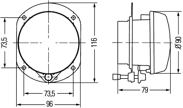 HELLA 1N0 008 582-001 Phare antibrouillard halogÃƒÂ¨ne/FF-avant -