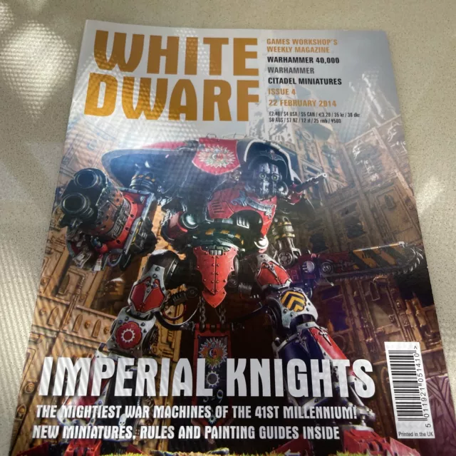 ISSUE 4 WHITE DWARF WEEKLY Magazine Warhammer Citadel Miniatures IMPERIAL KNIGHT