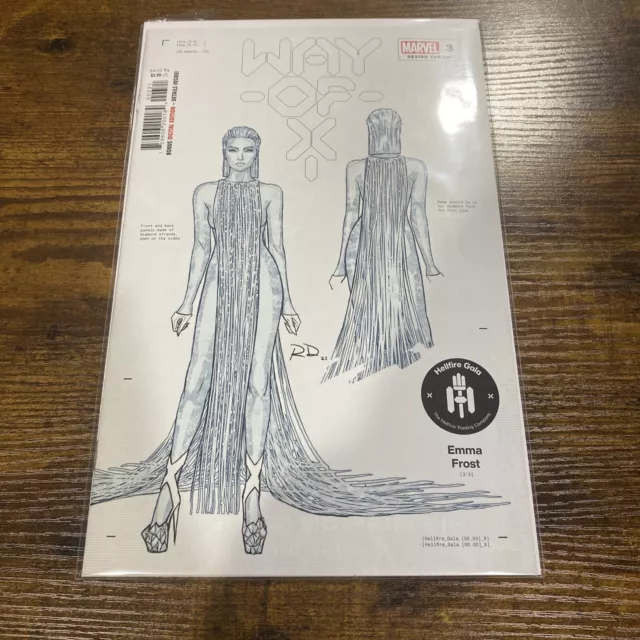 Way Of X #3 * Nm+ * 1:50 Russell Dauterman Emma Frost Design Variant X-Men 🔥🔥