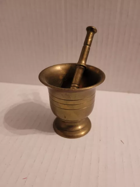 Mid-19th Century Bronze 2.5" Mortar and Orginal Pestle(AT-35-M-0)