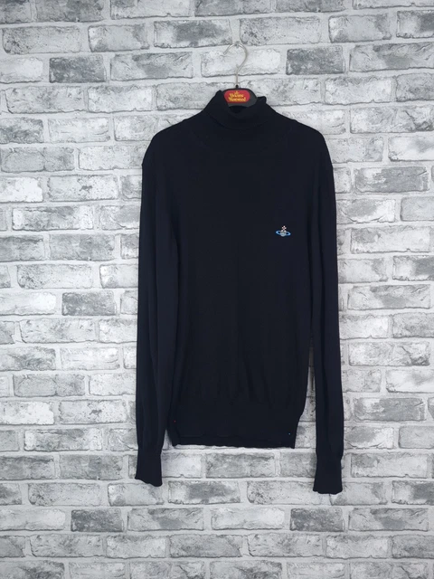 VIVIENNE WESTWOOD JUMPER Size Large Mens Wool Roll Neck 74.99 PicClick UK