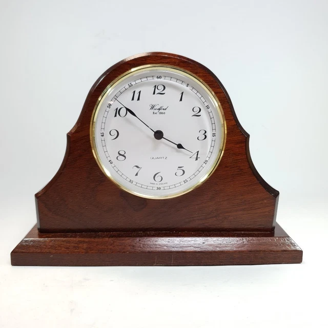 WOODFORD QUARTZ MANTEL Clock Dark Wood Casing Plinth Spares Or Repair woodford-quartz-mantel-clock-dark-wood-casing-plinth-spares-or-repair