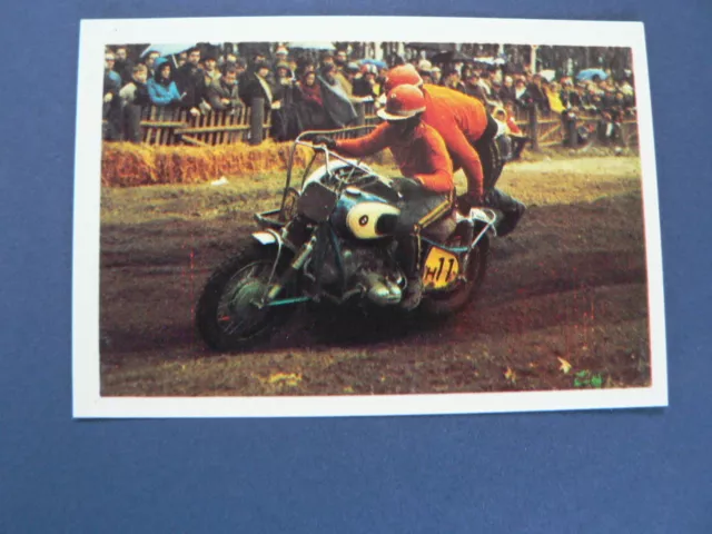 Vdh3-157 Jan Ten Thije Bmw Sidecar Mx Cross Picture Stamp Album Card,