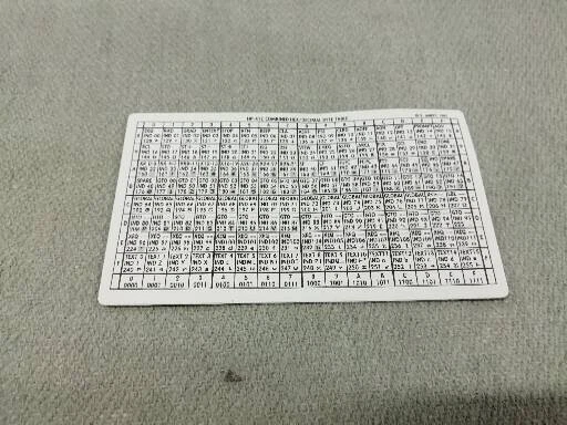 Synthetic Programming Card #2 - Hp41C Hp-41Cv Hp-41Cx Hp-41Cy Hp-41Cl