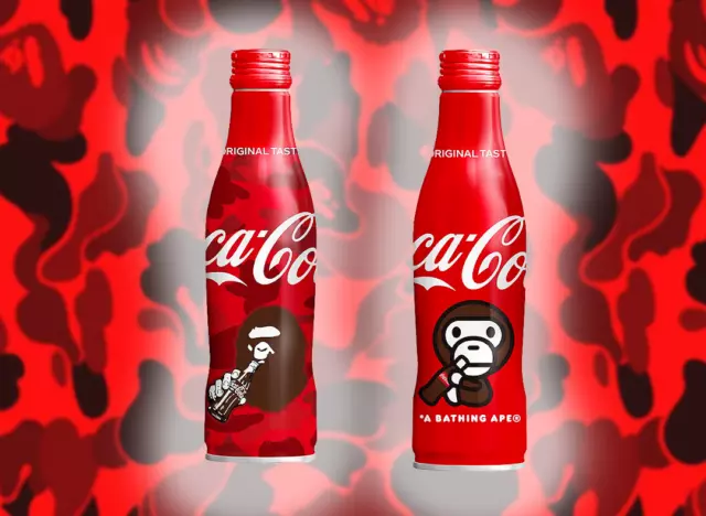 Limited Edition Bathing Ape Bape Baby Milo Coca Cola Coke Alu Bottle Full Sealed