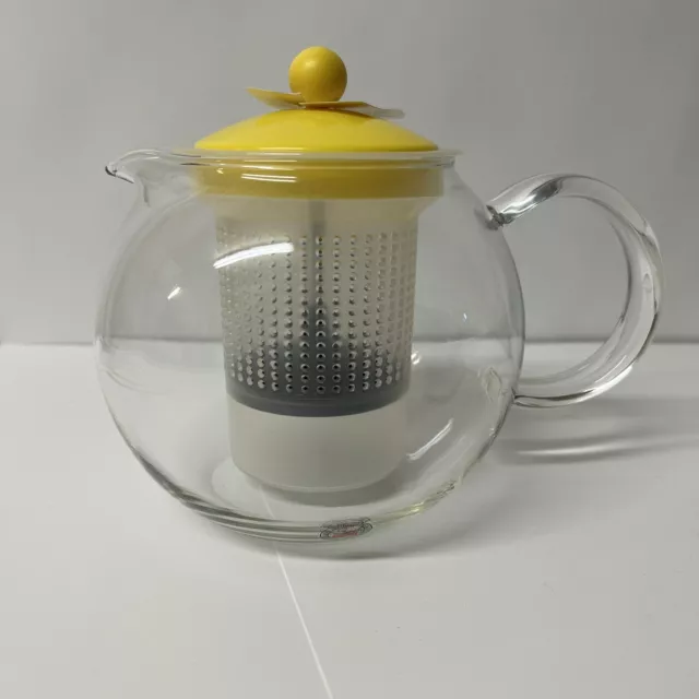 20.3oz - 30.5oz One Button Removable Infuser Tea Kettle Clear
