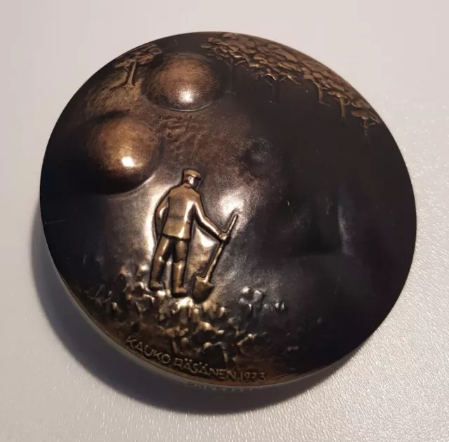 Kunstmedaille Kauko Räsänen  "König Gustav VI." Archäologische Gesellschaft 1973 2