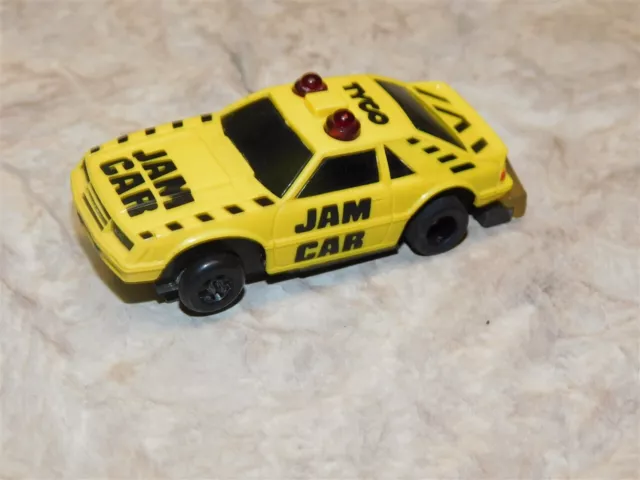 Vintage Tyco Ford Mustang TCR/Slotless Yellow Jam Car Slot Car Racer #2