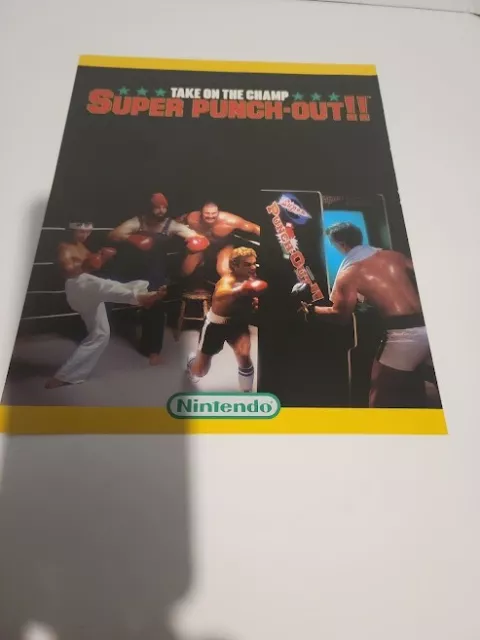 Flye NINTENDO,SUPER PUNCH OUT Arcade Video Game advertisement original see pic