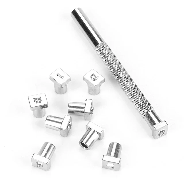 (3 mm) 36 pz francobolli in pelle alfabeto acciaio numero lettera timbro in pelle punzonatura