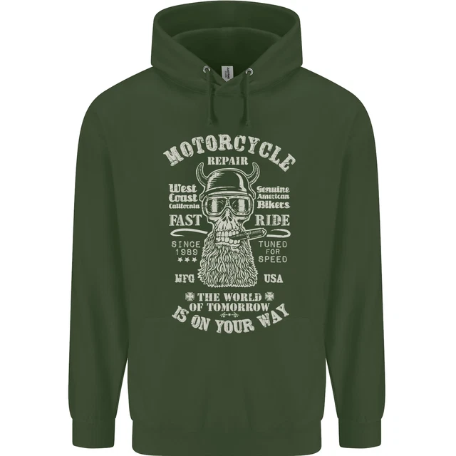 Felpa con cappuccio riparazione moto biker bambini 7