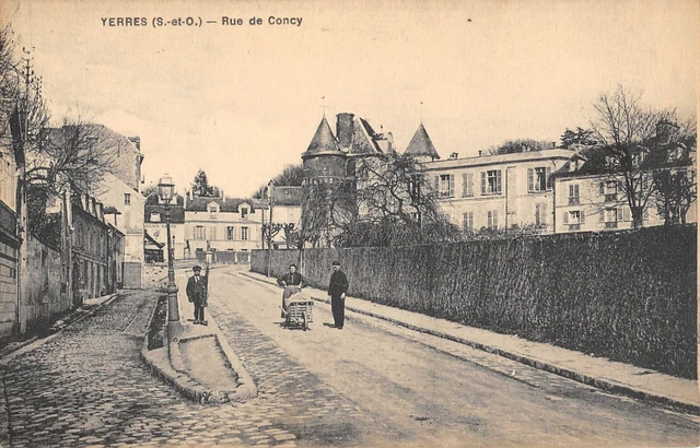 Cpa 91 Yerres Rue De Concy