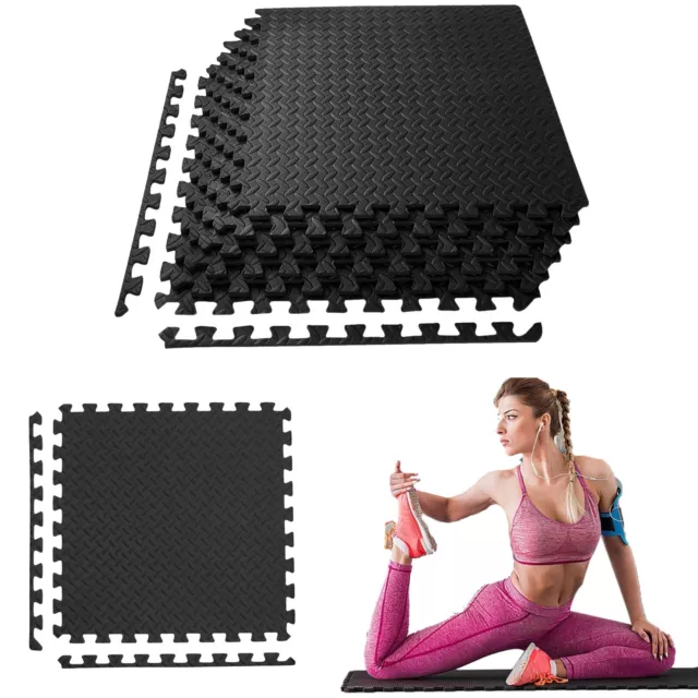 Interlocking Soft EVA Foam Floor Mat Tiles Gym Yoga Play Room Hot Tub Spa Tent
