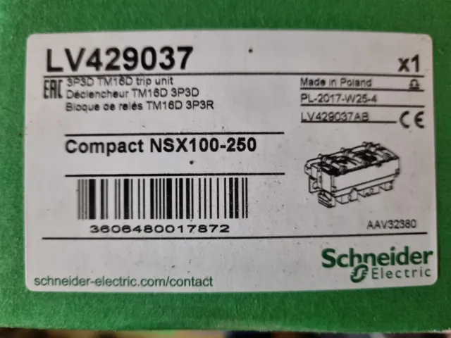 Schneider Electric LV429037 DECLENCHEUR 3P3T TM16D