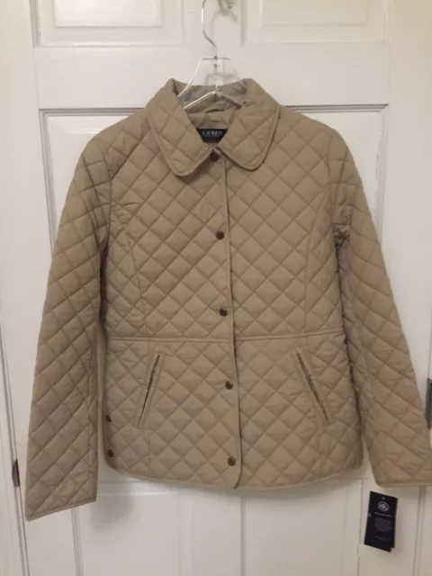 Lauren Ralph Lauren Womens Lightweight Quilted Jacket Coat New Birch NWT Size S