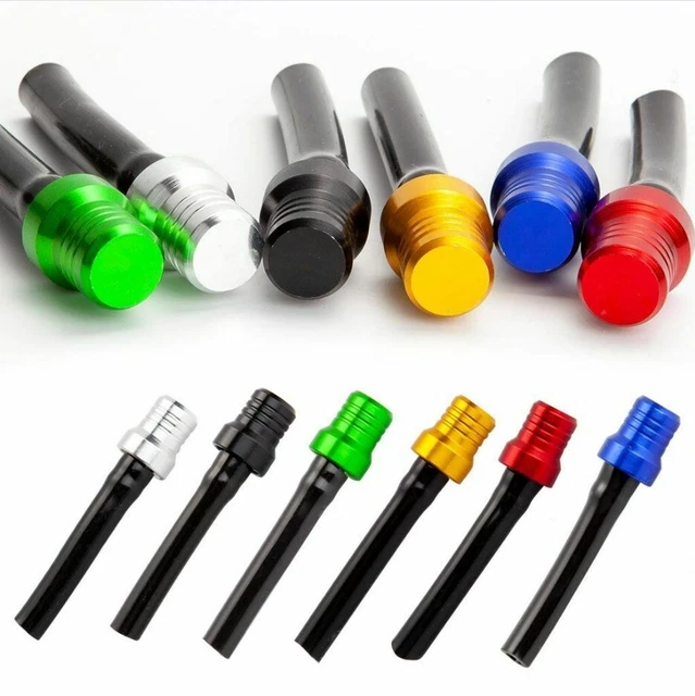 PRO BAT 10-Pack Fuel Cap Vent Tubes – One-Way Breather For ATV, Dirt Bike, Motorcycle (Black & Blue)