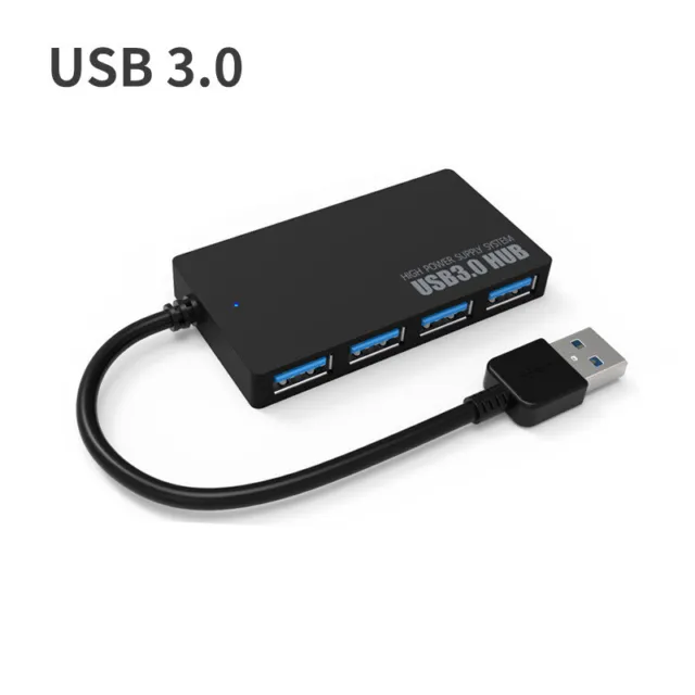 Hub Usb 3.0 À 4 Ports Vitesse Rapide Multi-Répartiteur Extension Pour Pc R