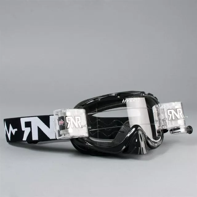 RIP N ROLL HYBRID FULLY LOADED Roll off GOGGLES MOTOCROSS ENDURO Black