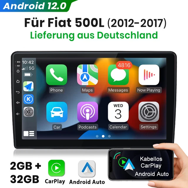 JF Sound Autoradio Android Per Fiat 500L Restyling (dal 2017) – JF-227-X9C-FL, 6.2” HD, CarPlay Wireless, DAB+, GPS, 4/64 GB, Prodotto In Italia