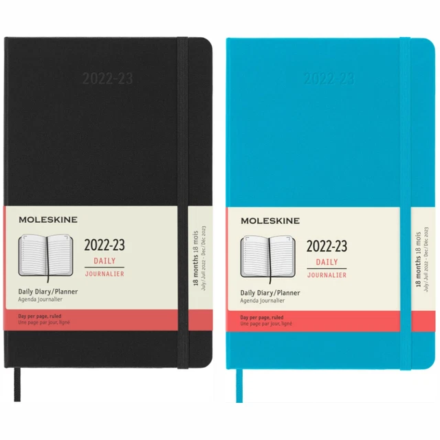MOLESKINE 18 MONTH Diary Notebook 20222023 Large A5 Daily Hardcover 6