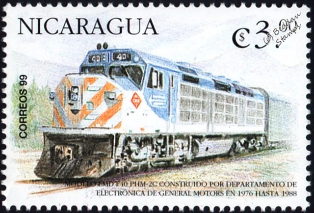 METRA General Motors EMD Class F40C Diesel-Electric Train Stamp (USA)