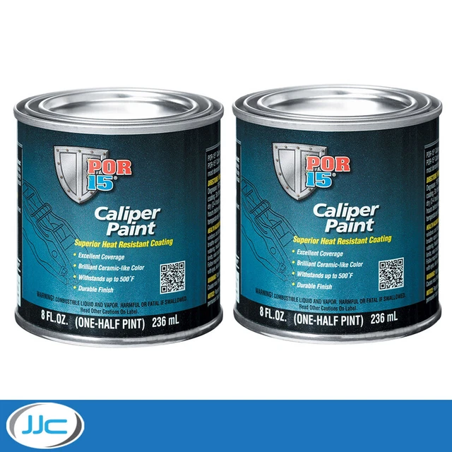 2 x 236 ml - POR15 pinza freno / vernice finitura ceramica tamburo - nero