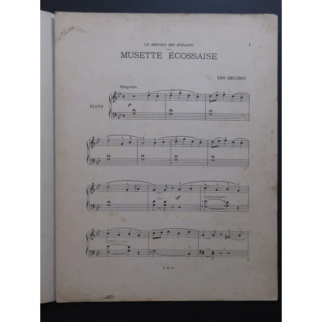 DELIBES Léo Musette Écossaise Piano ca1890 3