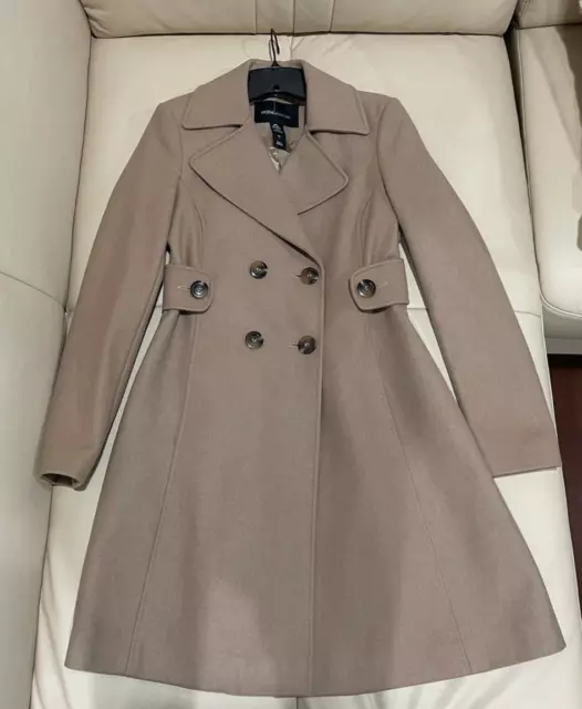 New w/o Tags - Victoria's Secret Double Breasted Wool Trench Coat -Camel -Size 4