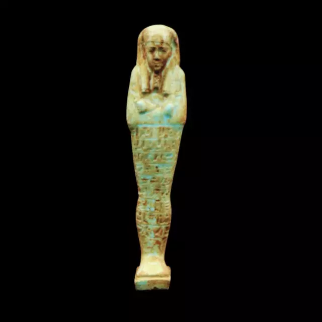 ANTIQUE EGYPTIAN SKINNY Faience/Stone Ushabti Statue Funerary Afterlife ...