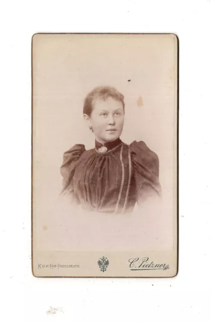 CDV Foto Damenportrait - Wien / Teplitz / Karlsbad +++ 1890er