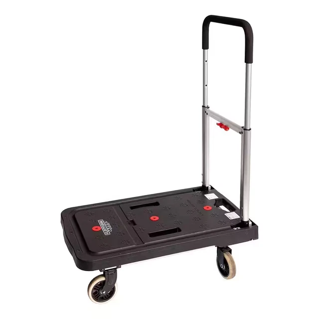Platform Transport Cart 4 Wheel Foldable Aluminum Heavy Duty 300 Lbs Capacity