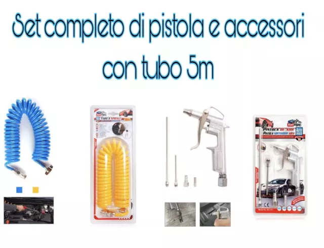 TUBO ARIA COMPRESSA Flessibile Per Compressore 20 Bar Con Innesti Rapidi  EUR 25,00 - PicClick IT