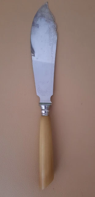 Messer Heber Torte Kuchen Vintage Bakelit? Sammler selten Horn Optik Ornamenten
