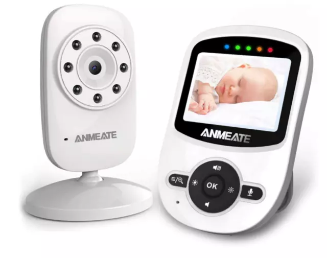 Monitor Para Bebe Con Camara Wifi y Audio En Cuna Vision nocturna y temperatura