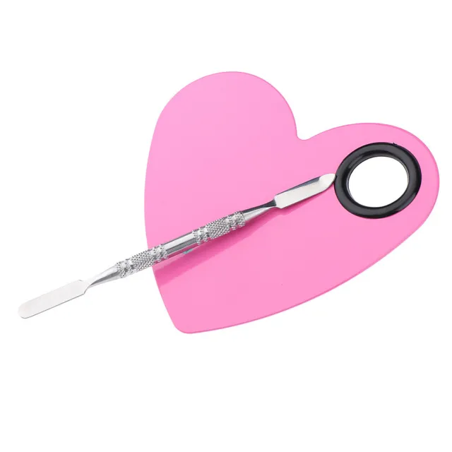 Stainless Steel Heart Shape Cosmetic Mixing Makeup Palette Spatula