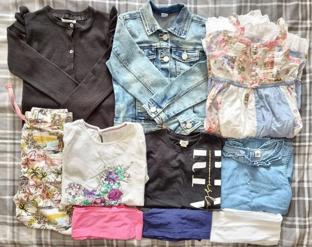 Girls Clothes Bundle Age 7-8 Years Denim Jacket Dress Next Summer Spring