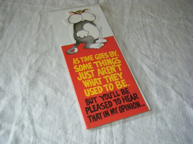 Vintage Comic Birthday Card, As Time Goes By some Things..., 1970's/80's