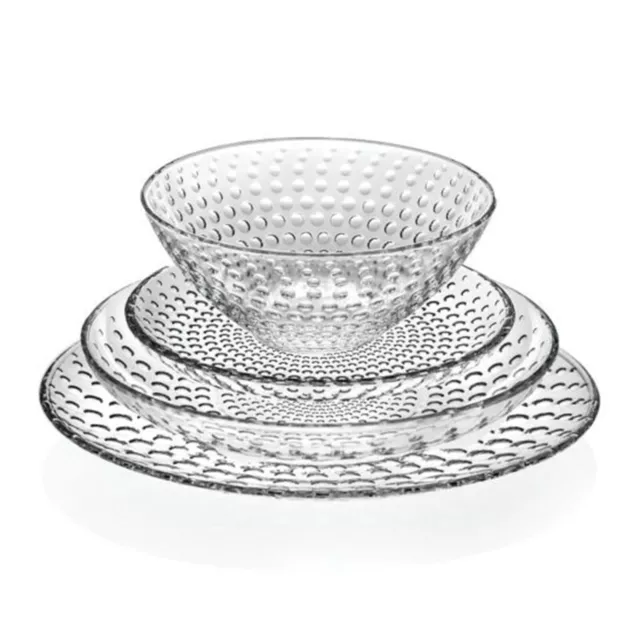 Elegant Crystal Dinner Plates for Parties and Events - Bowls, 8.5", Set of 4