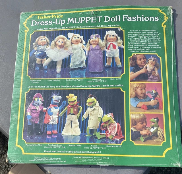 Fisher price Jim Henson dress up Muppet doll fashions 1982 MIP 2