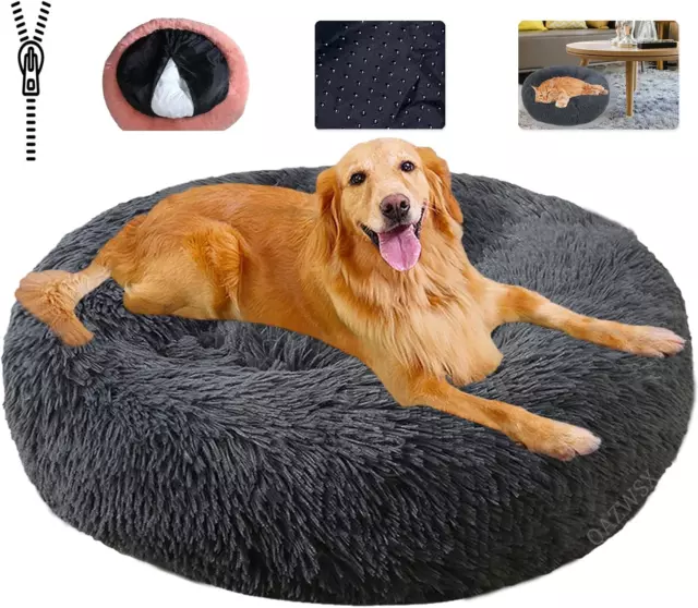 Letto Cani Grand,Cuccia per Cani Gatti Letto Rotondo Grande Lavabile, Interno Cu